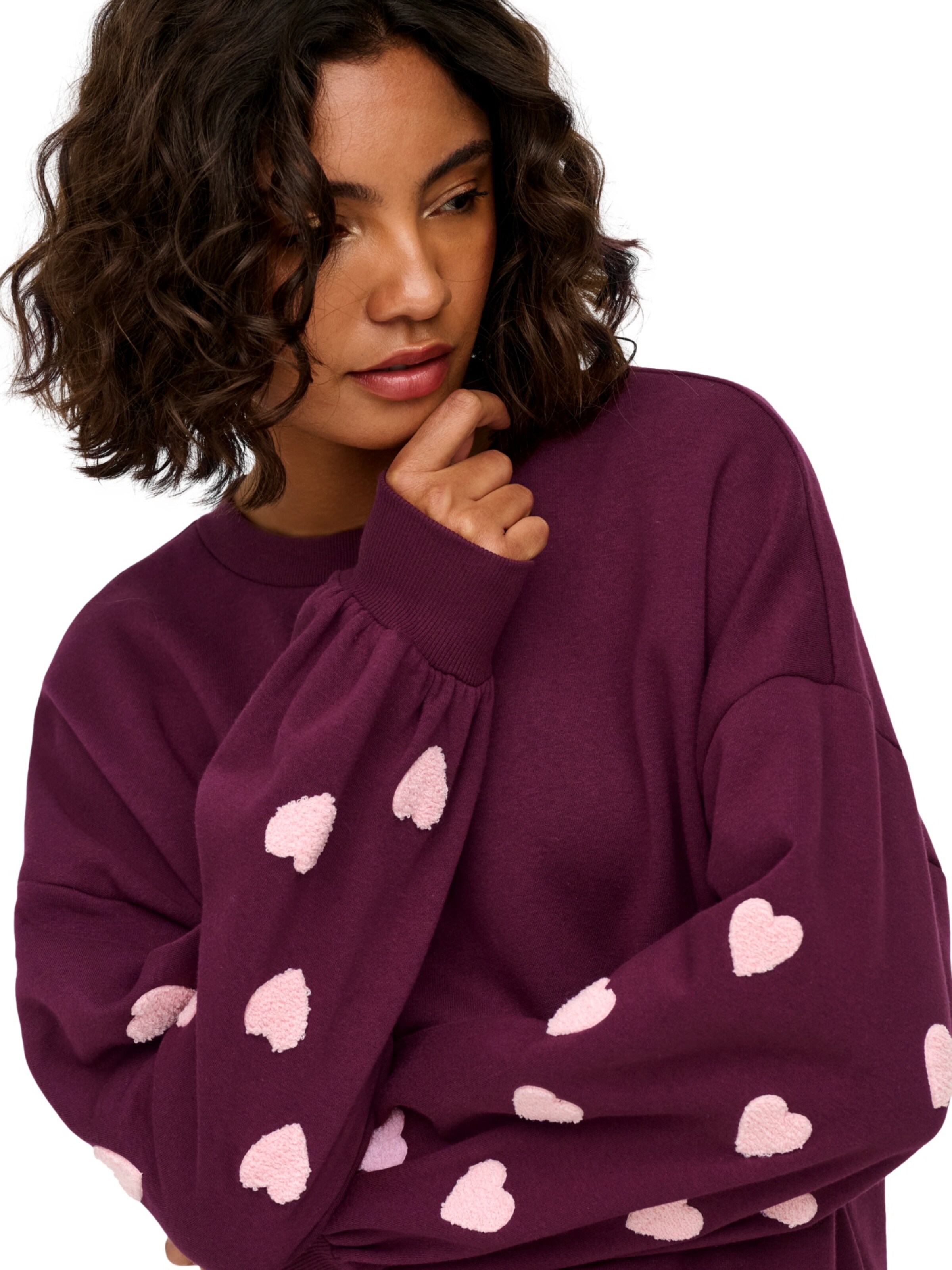 ONLY Sweatshirt 'ONLMACY' in Lila