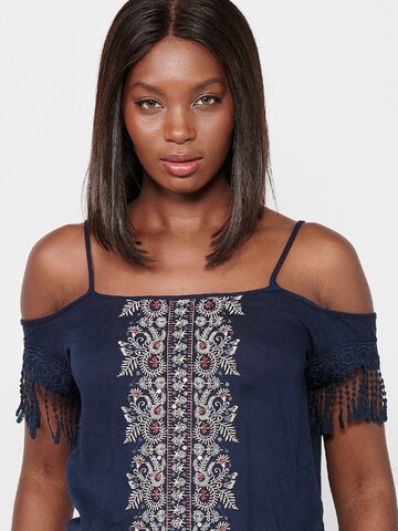 KOROSHI Top in Blauw