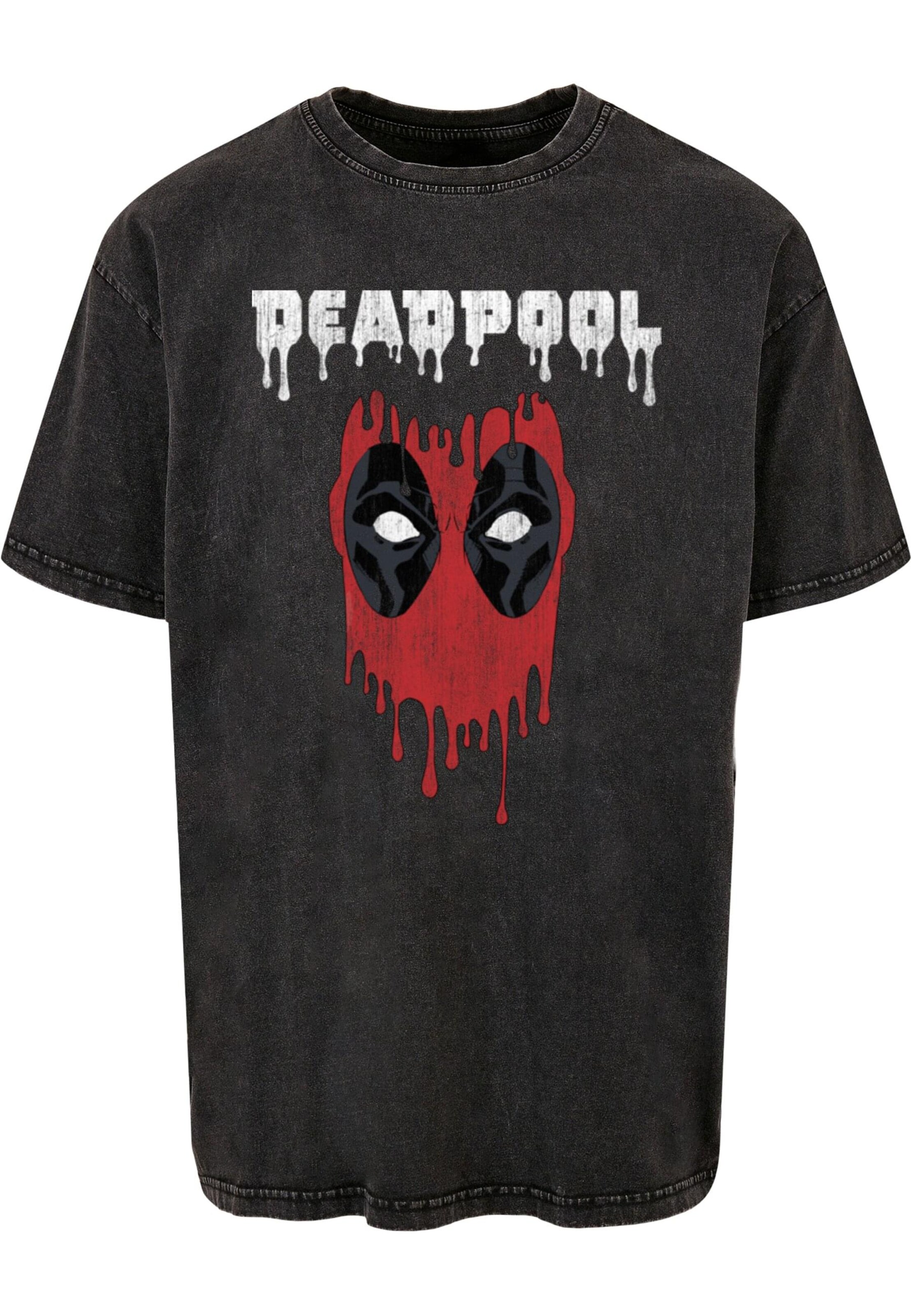 T-Shirt 'Deadpool - Dripping Head' ABSOLUTE CULT en noir : devant