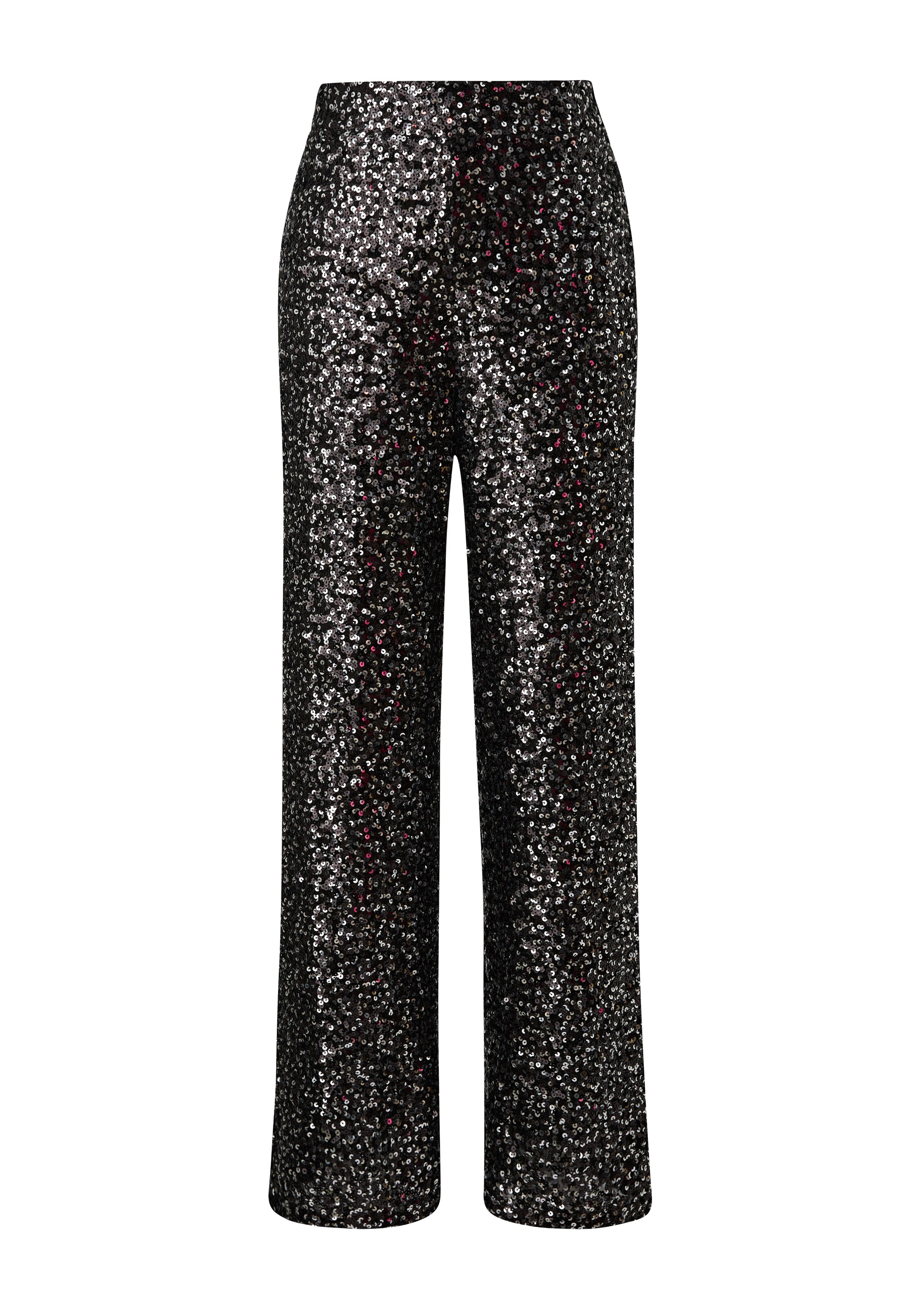 s.Oliver BLACK LABEL Wide leg Broek in Zwart: voorkant