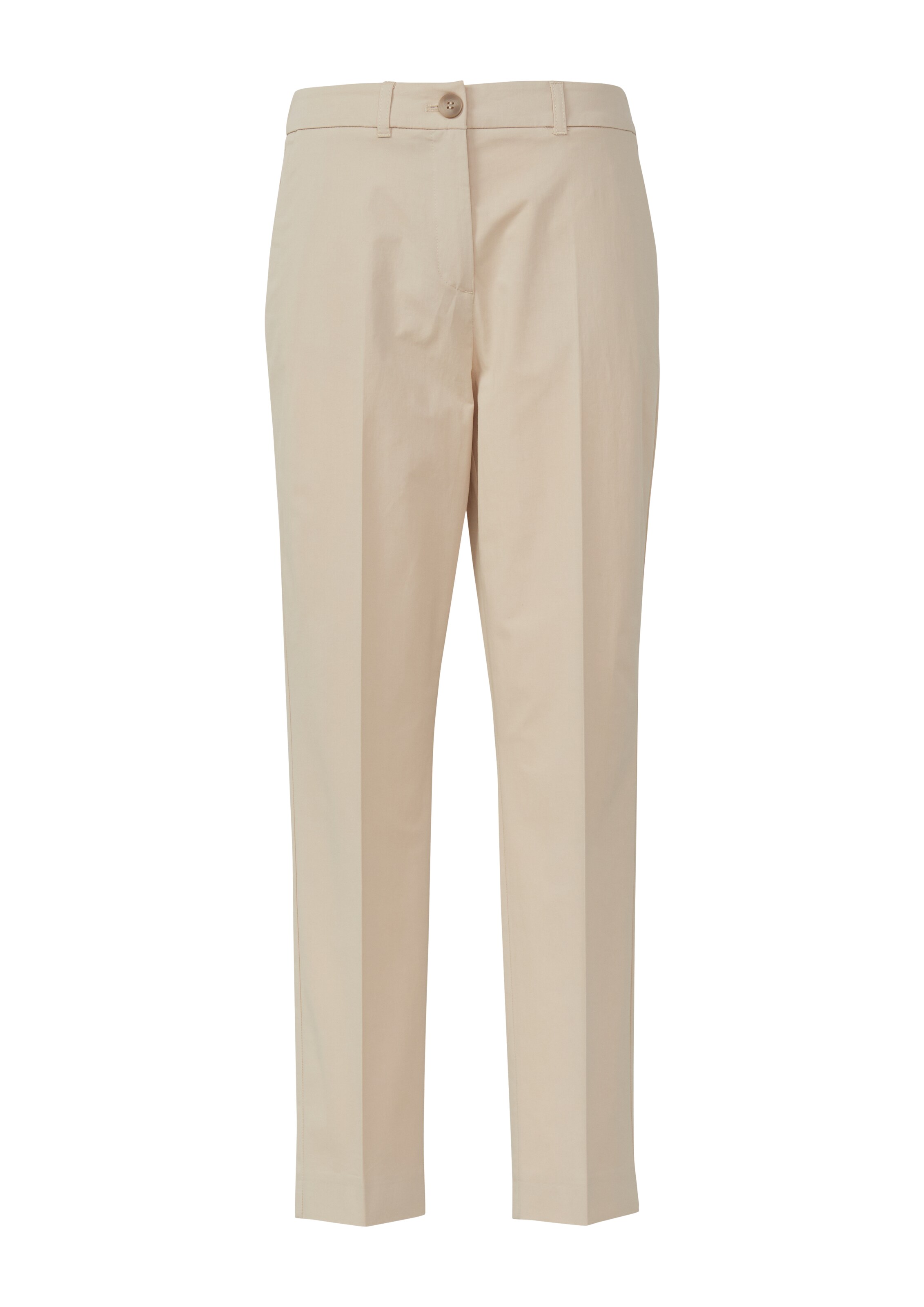 s.Oliver Tapered Pleated Pants in Beige: front