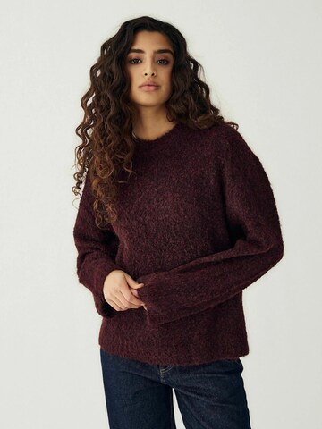 Noella Sweater ' N-Maymie Knit ' in Rot: Vorderseite