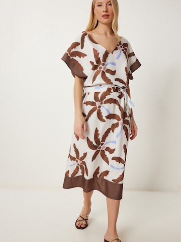 Robe Happiness İstanbul en marron : devant