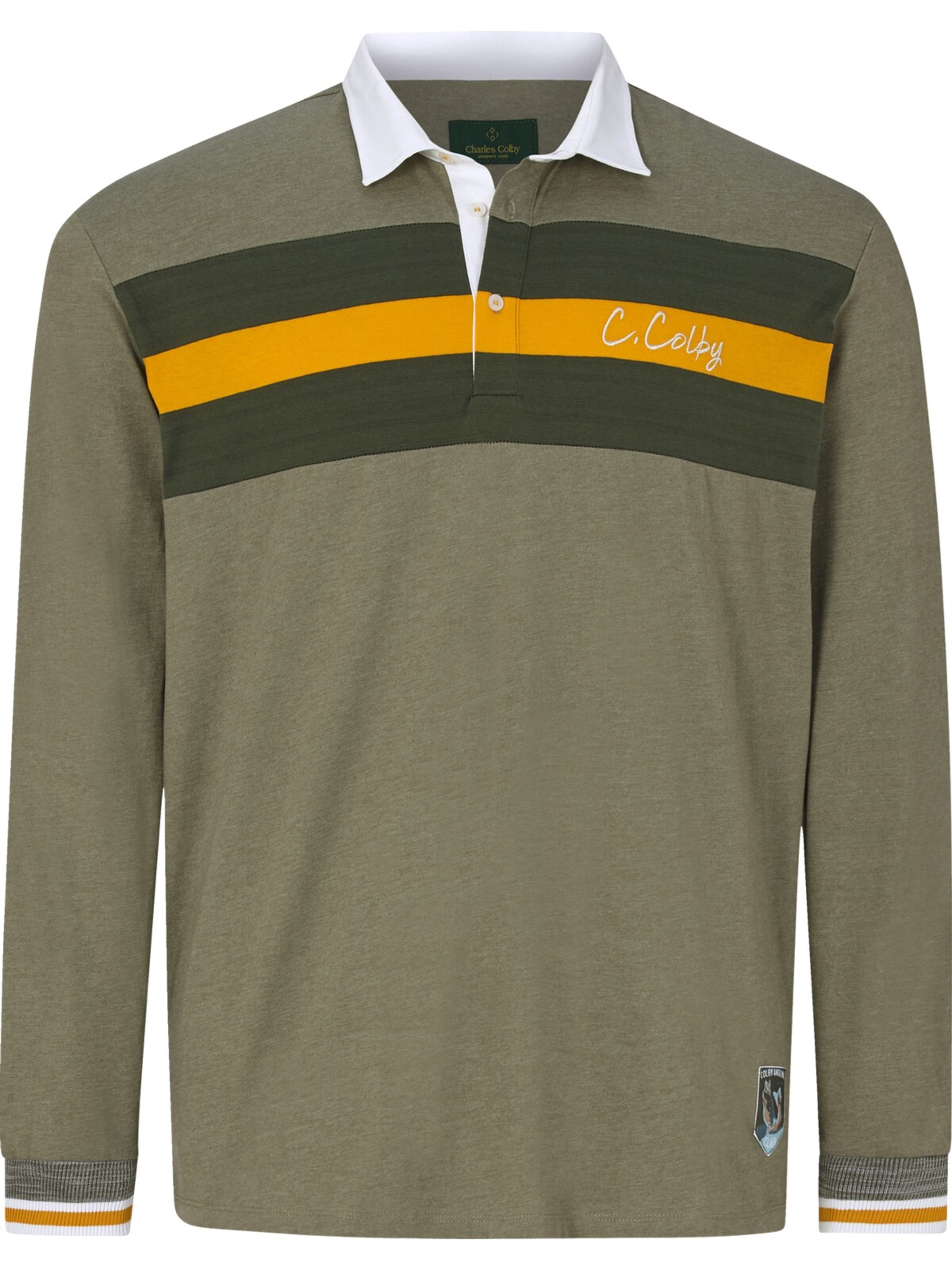 Charles Colby Sweatshirt 'Earl Garwy' in Grün: Vorderseite