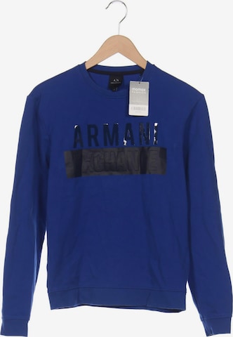 ARMANI EXCHANGE Sweatshirt & Zip-Up Hoodie in S in Blue: front