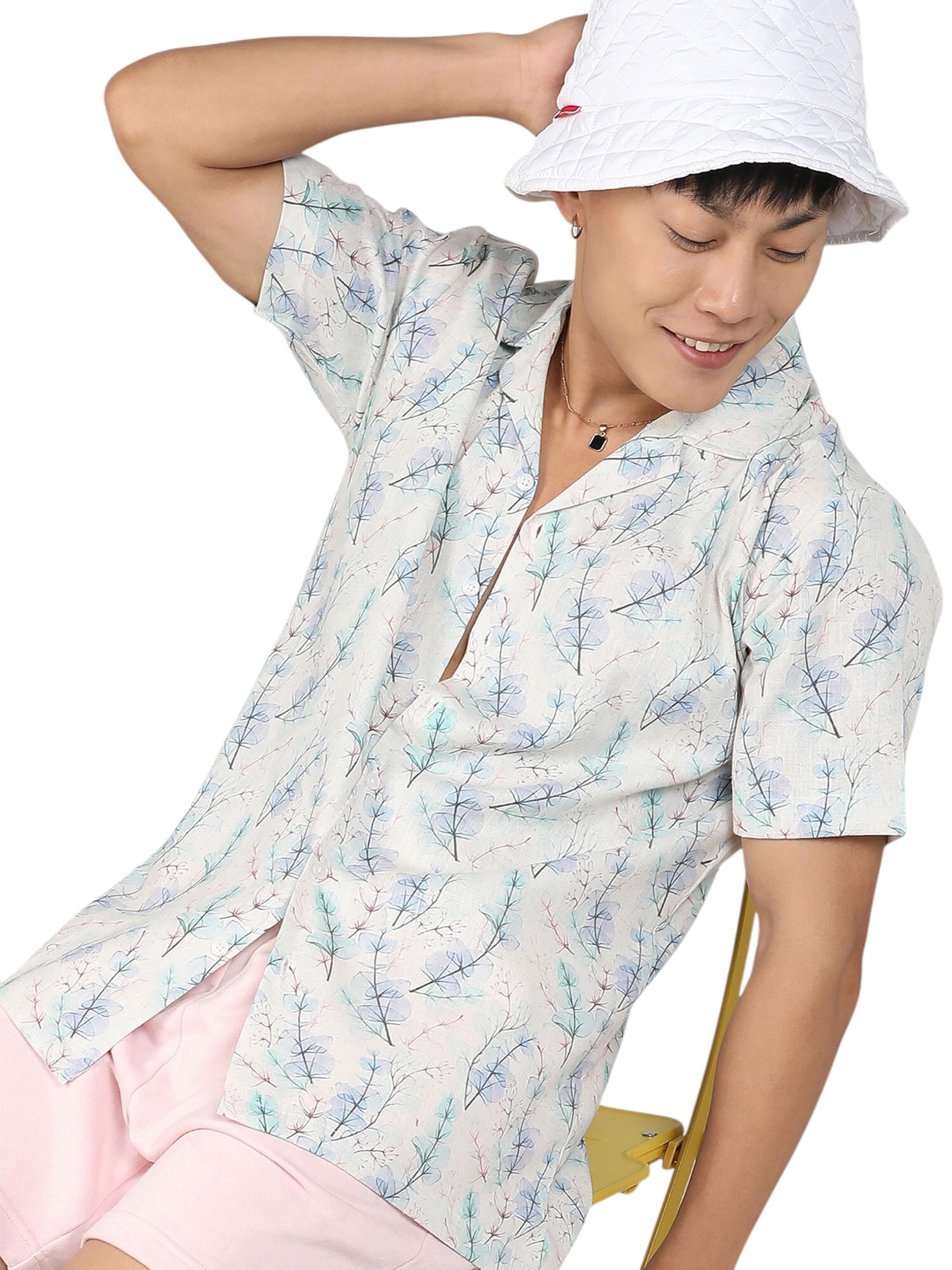 Campus Sutra Regular fit Πουκάμισο 'Tabby' σε λευκό