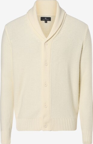 Nils Sundström Knit Cardigan in Beige: front