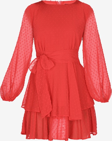 sarkans faina Kleita: no priekšpuses