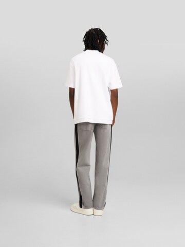 Bershka Regular Trousers in Grey