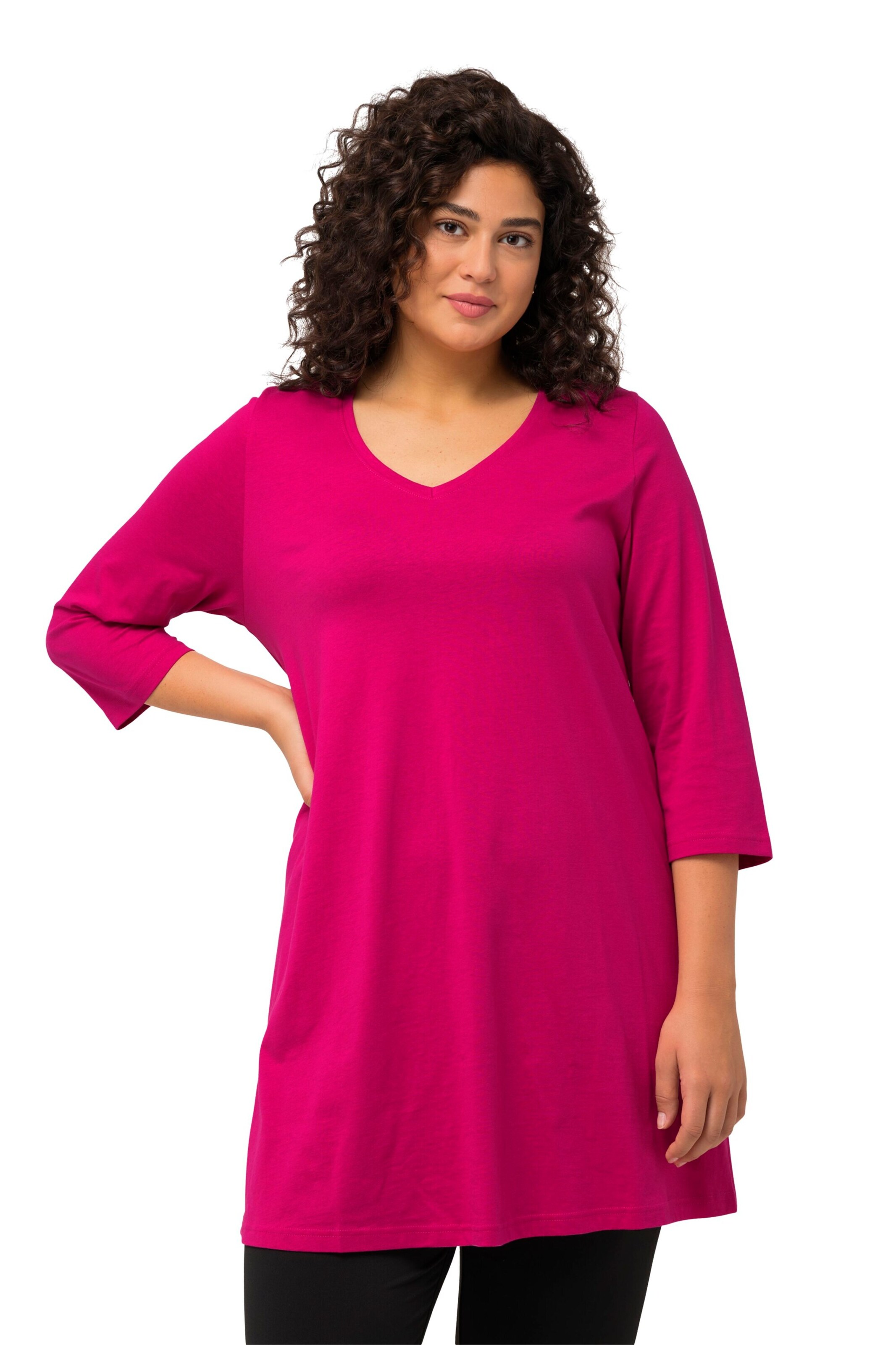Ulla Popken Shirt in Roze: voorkant
