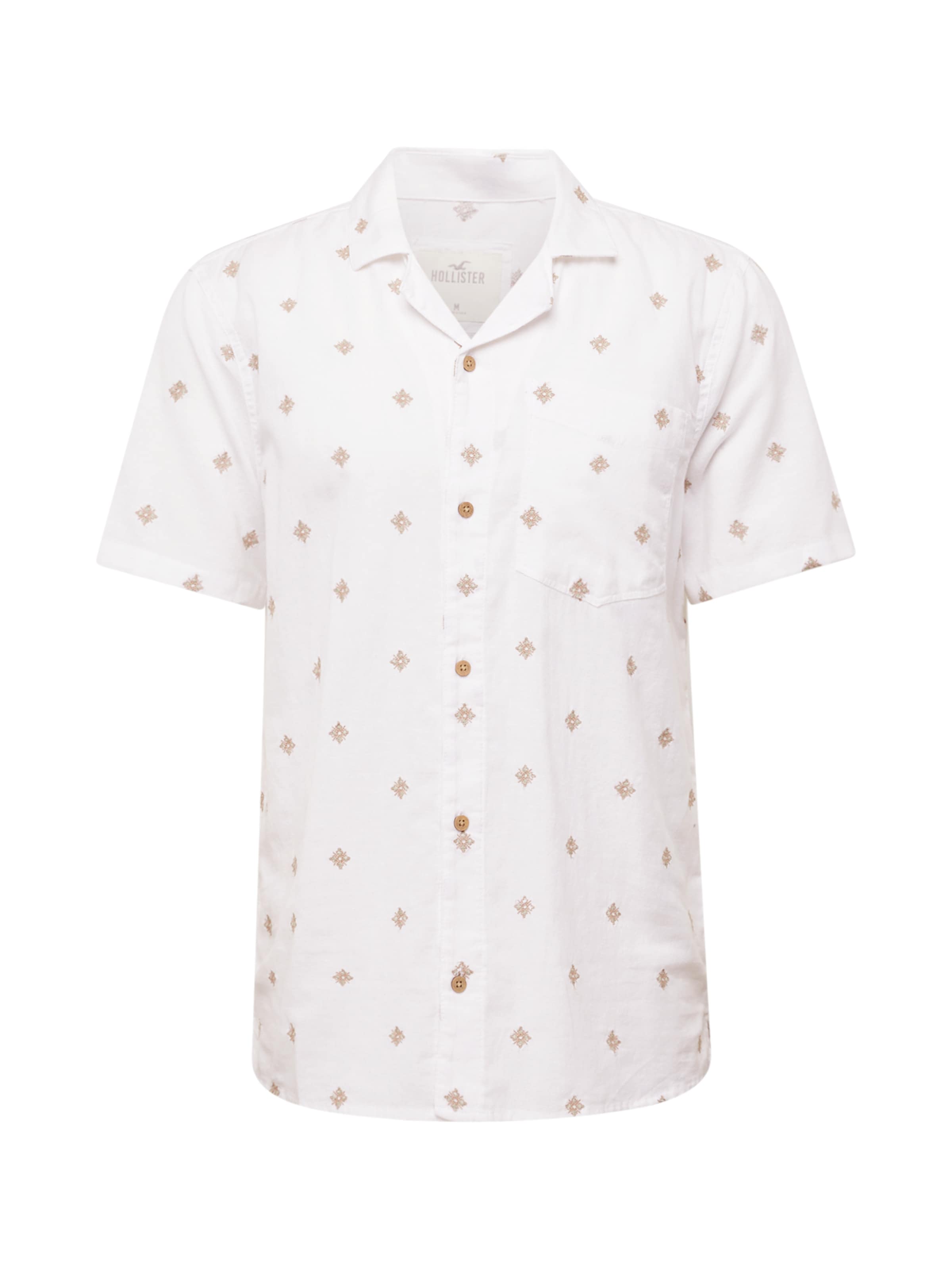 HOLLISTER Regular fit Skjorta i vit: framsida