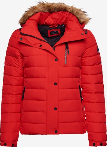 Superdry Winterjas 'Fuji' in Rood: voorkant