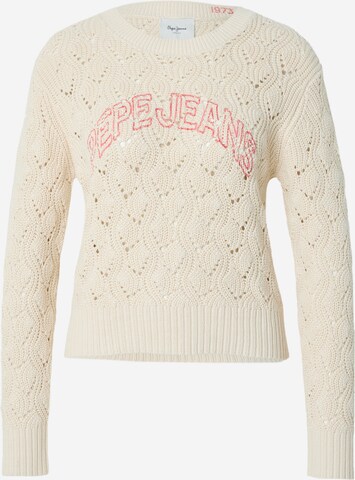 Pull-over 'GRACE' Pepe Jeans en beige : devant