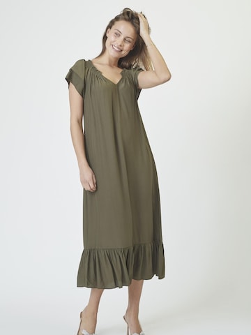co'couture Kleid 'Sunrise' in Grün: Vorderseite