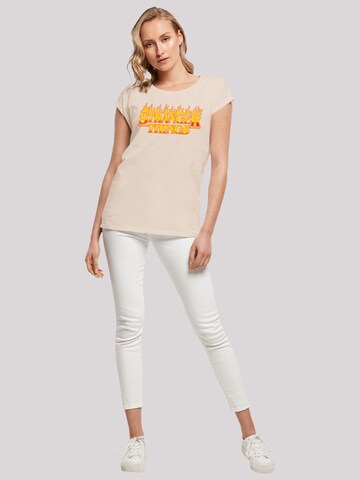 T-shirt 'Stranger Things Fire Netflix TV Series' F4NT4STIC en beige