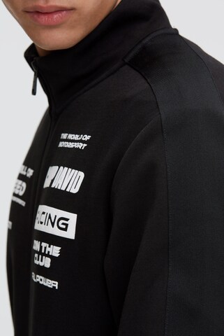 CAMP DAVID Zip-Up Hoodie in Black