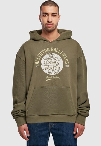 Merchcode Sweatshirt 'Park Fields - Bronx' in Green: front