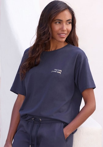 LASCANA Shirt in Blue: front
