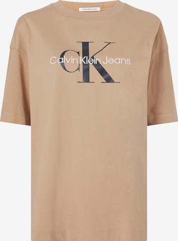 Calvin Klein Jeans T-Shirt in Braun: predná strana