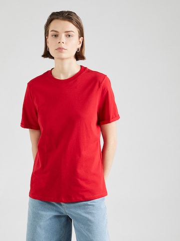 PIECES T-shirt 'RIA' i röd: framsida