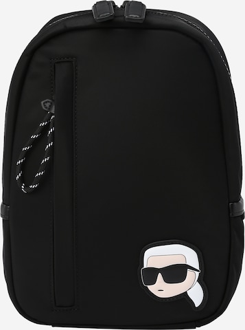 Karl Lagerfeld - Bolso de hombro en negro: frente