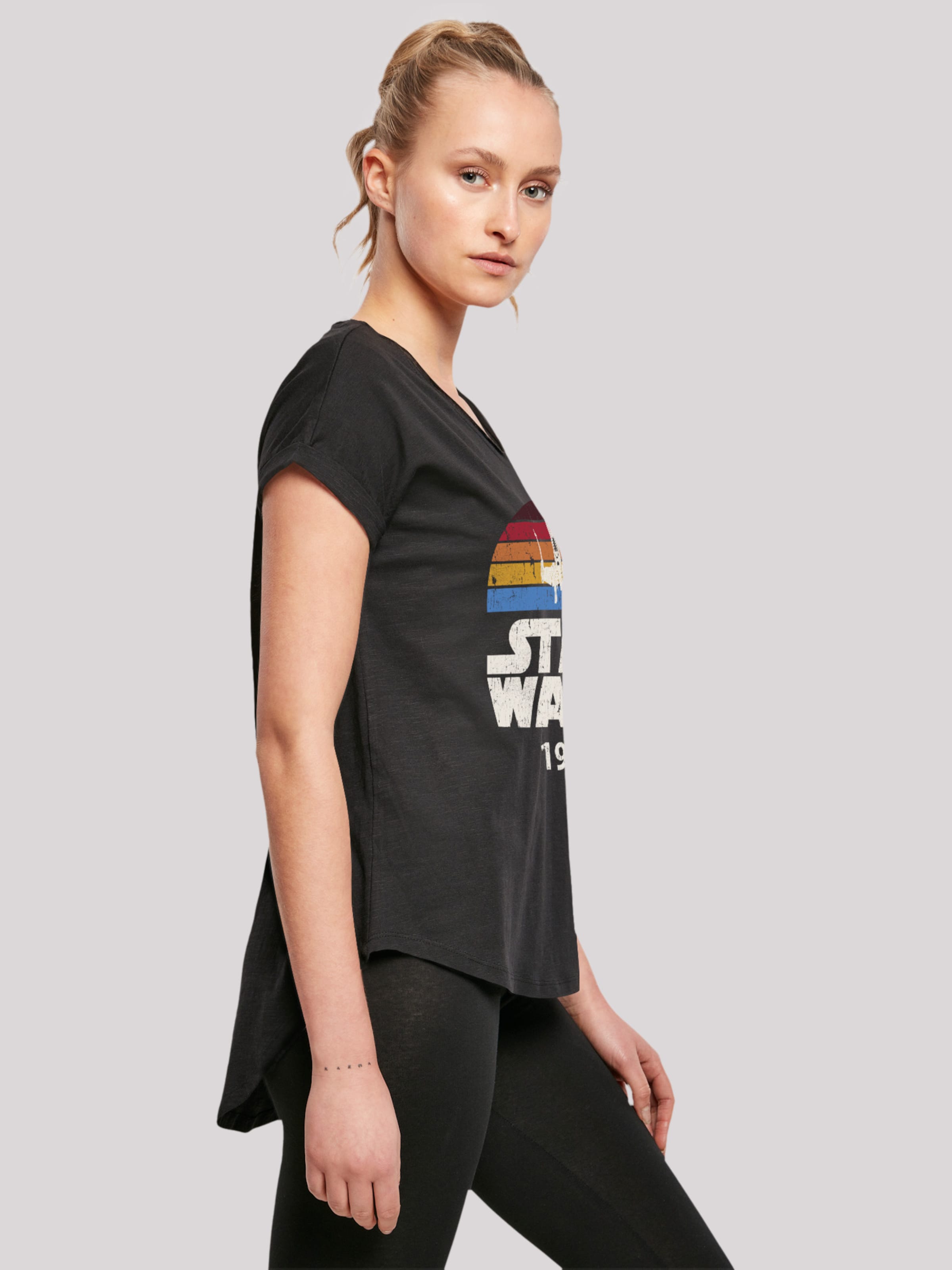 F4NT4STIC Shirt \'Star Wars X-Wing Trip 1977\' in Black | ABOUT YOU