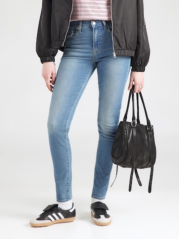 LEVI'S ® Slimfit Jeans '721 HIGH RISE SKINNY' in Blauw: voorkant
