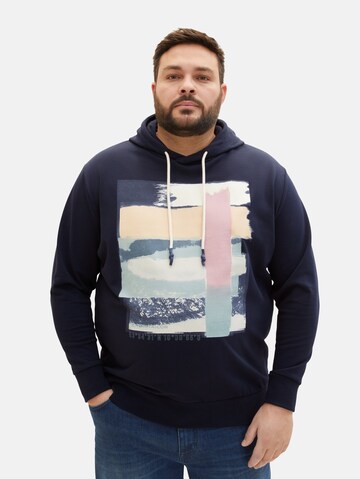 TOM TAILOR Men + Sweatshirt in Blue: front