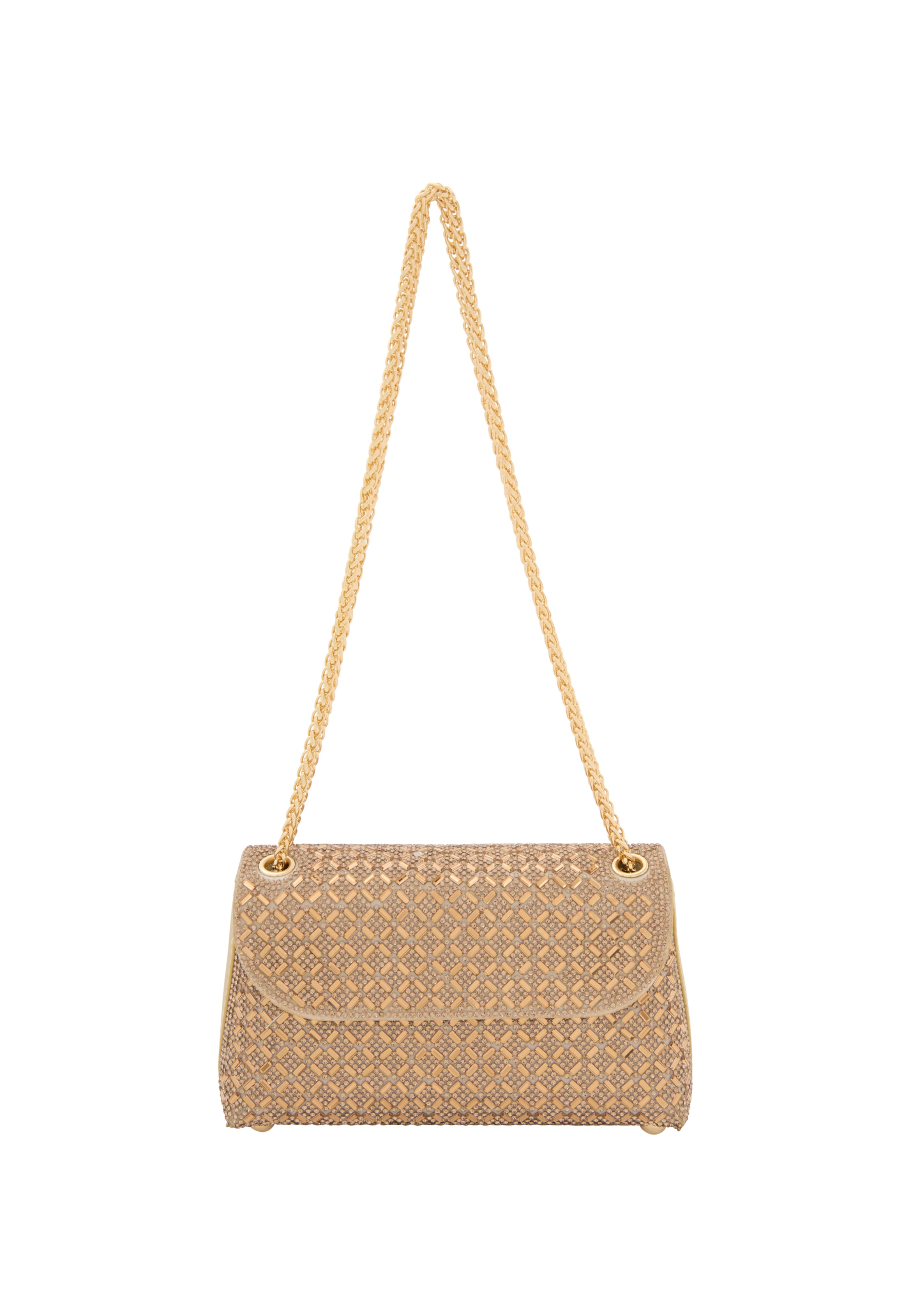 faina Clutch in Beige: front