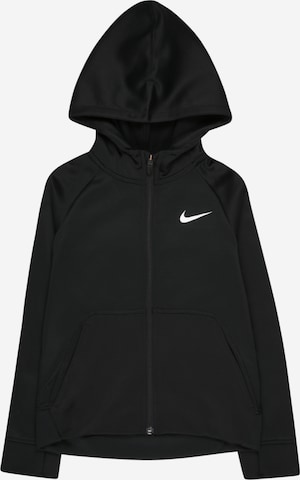 NIKE Sports sweat jacket in Black: front