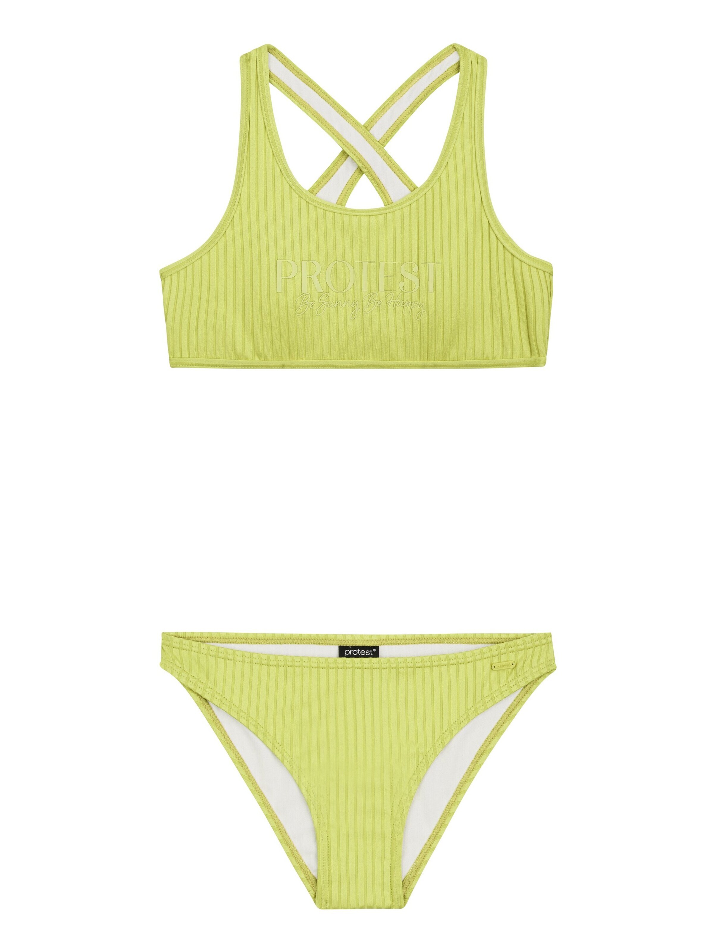 PROTEST Bralette Bikini 'PRTMoon JR' in Green: front