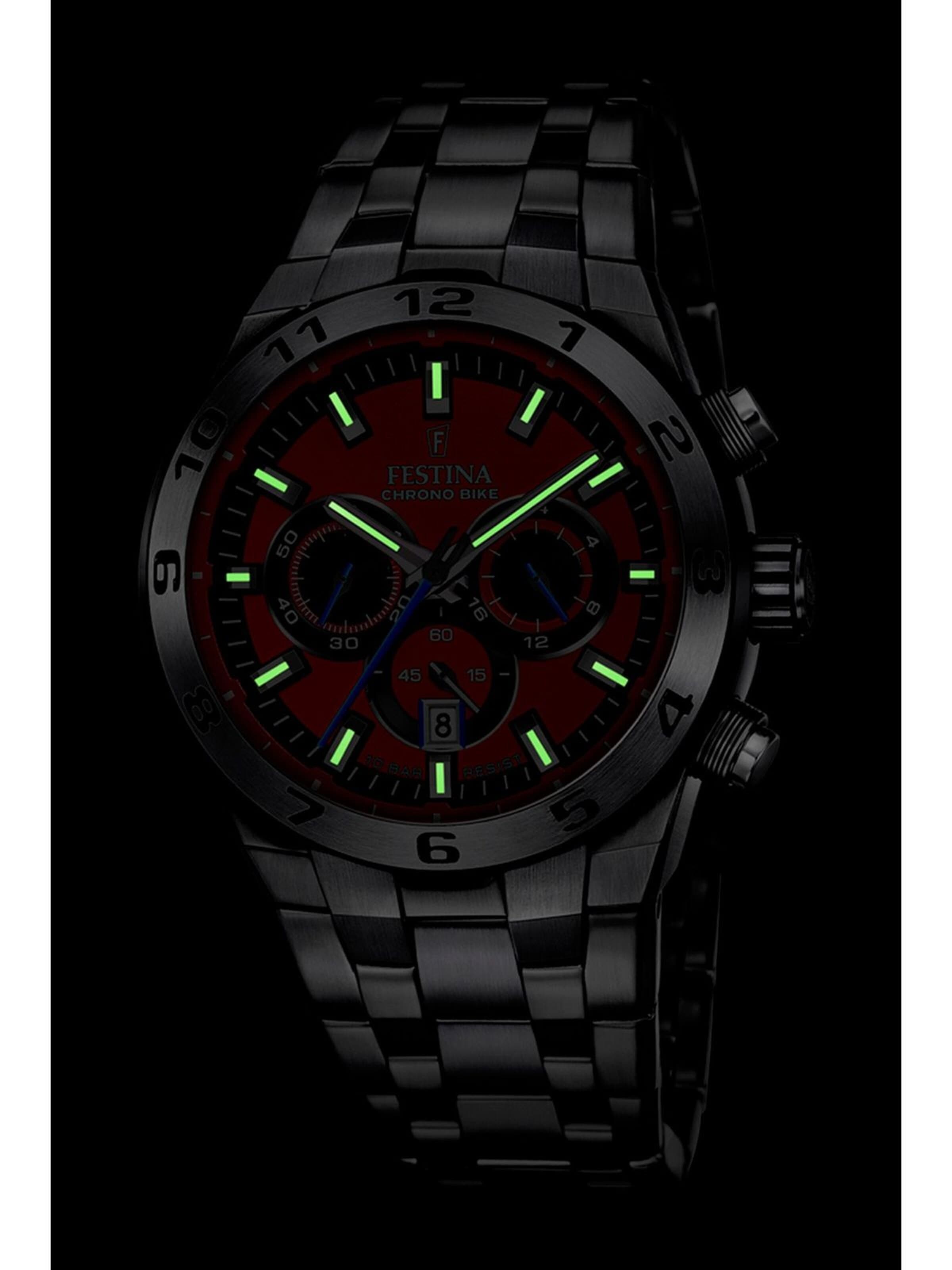 FESTINA Zegarek analogowy 'Chronograph Chrono Bike' w kolorze czerwony