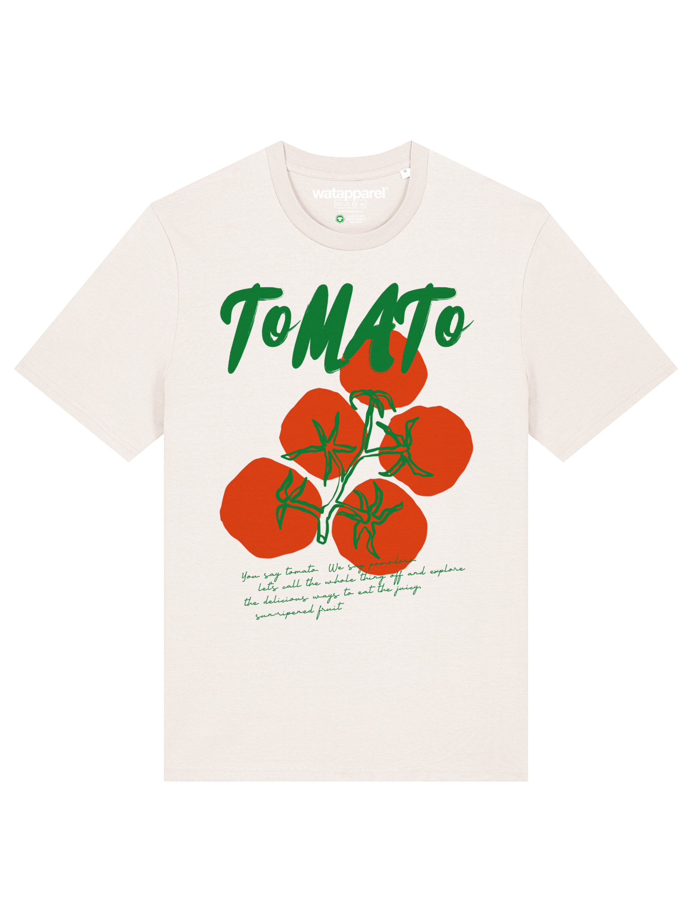 Watapparel Shirt 'Tomato' in White: front