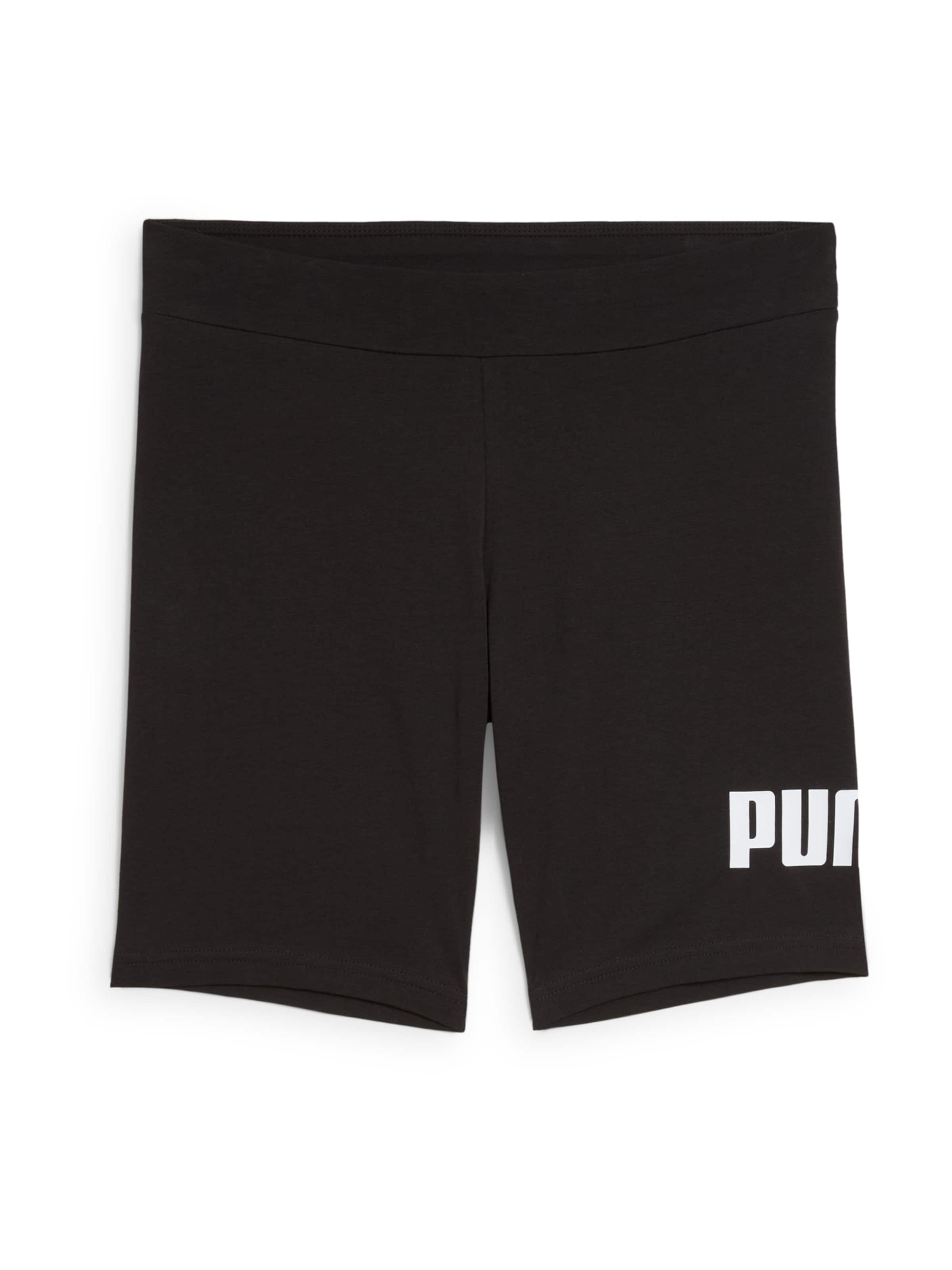 PUMA Regularen Športne hlače 'ESS No. 1' | črna barva: sprednja stran