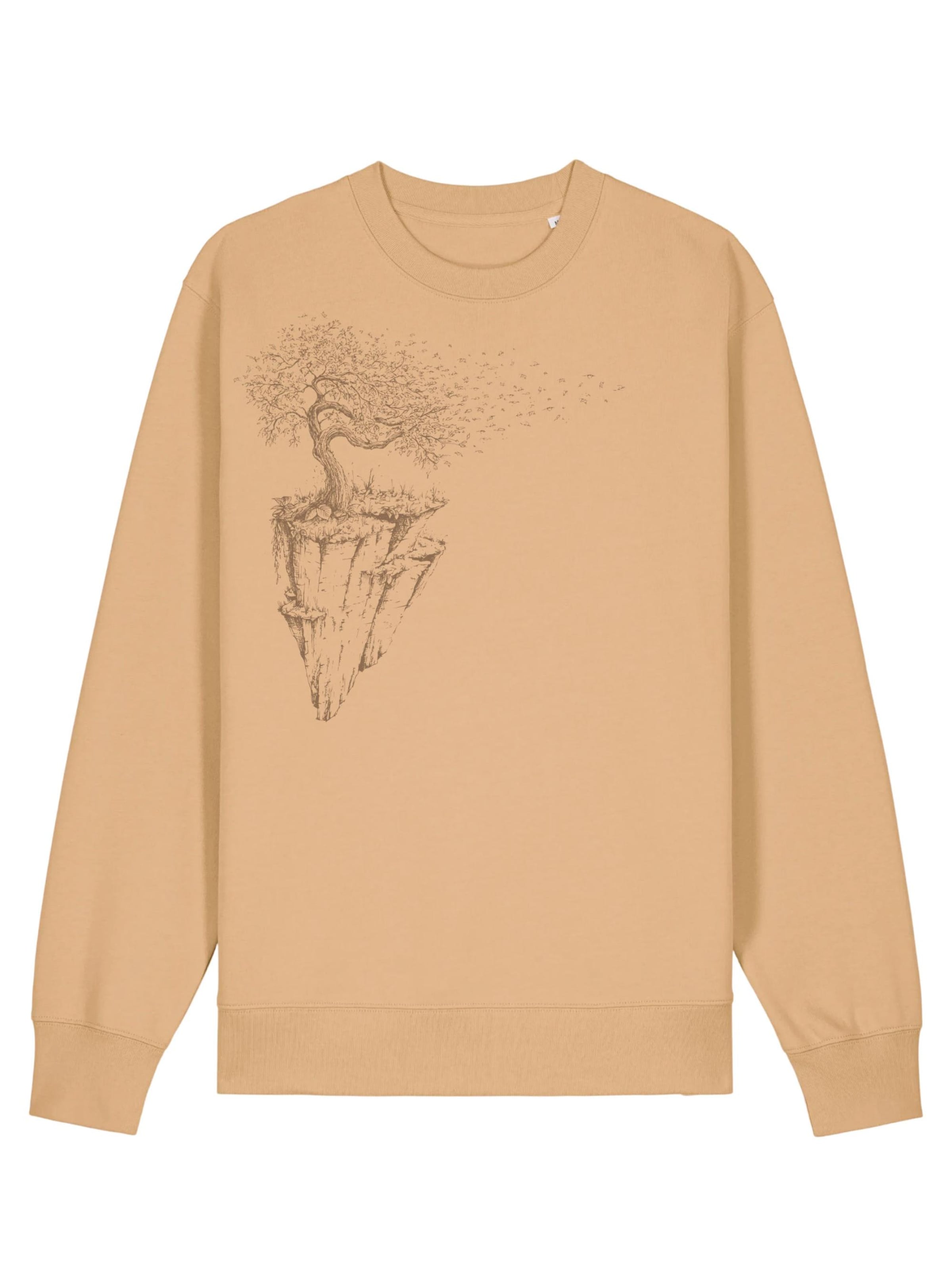 Life-Tree Pullover 'Organic Fairwear Maple Island' in Beige: Vorderseite