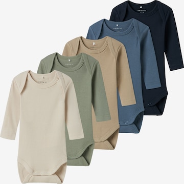 Barboteuse / body NAME IT en beige : devant