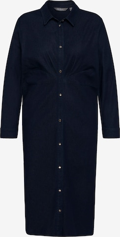 Robe-chemise Ulla Popken en bleu : devant