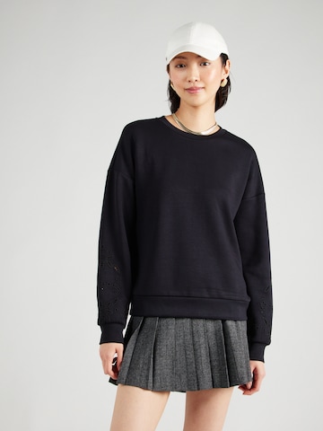 VILA Sweatshirt 'SIF' in Zwart: voorkant