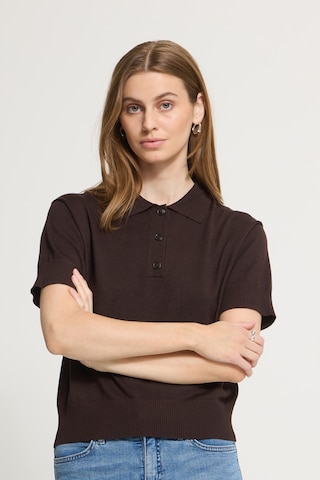 Pull-over 'IHLULS' ICHI en marron : devant