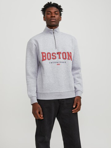 JACK & JONES - Sweatshirt 'Bradley Cedric' em cinzento: frente