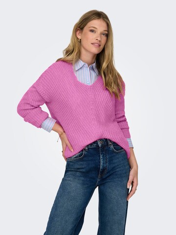 JDY Sweater 'NEW MEGAN' in Purple