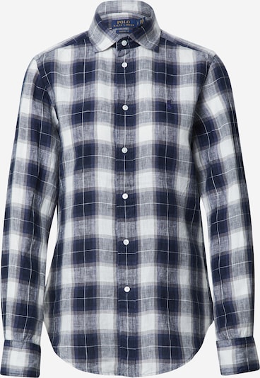 POLO RALPH LAUREN Chemisier 'GEORGIA' en bleu marine / blanc, Vue avec produit