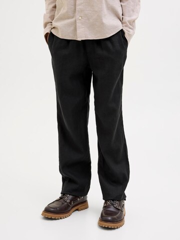 Loosefit Pantalon Jack & Jones Junior en noir : devant