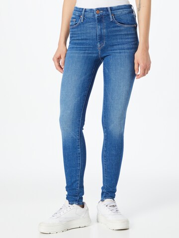 Coupe slim Jean 'THE LOOKER' MOTHER en bleu : devant