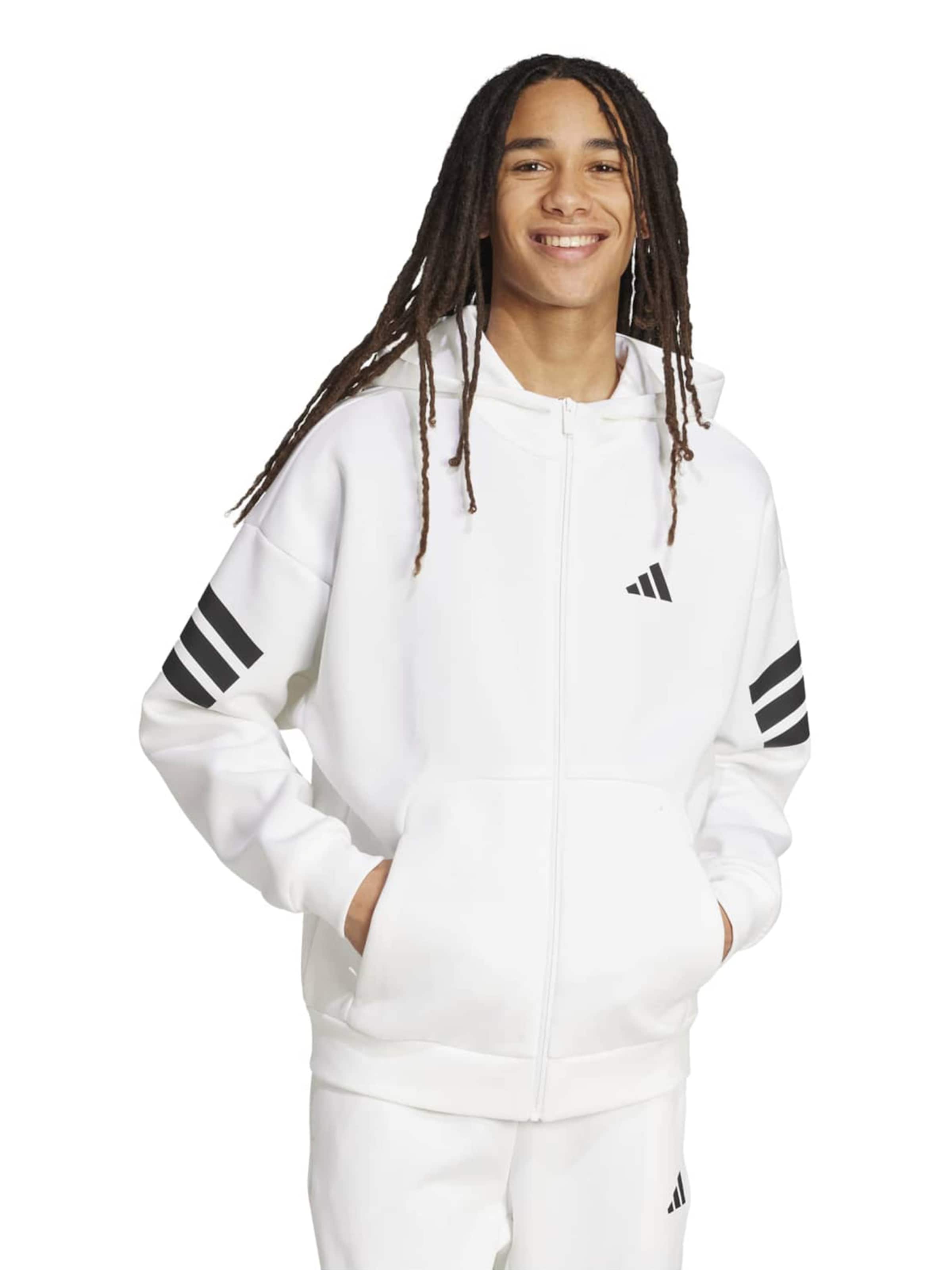 ADIDAS SPORTSWEAR Sportssweatjakke 'FI' i hvid: forside
