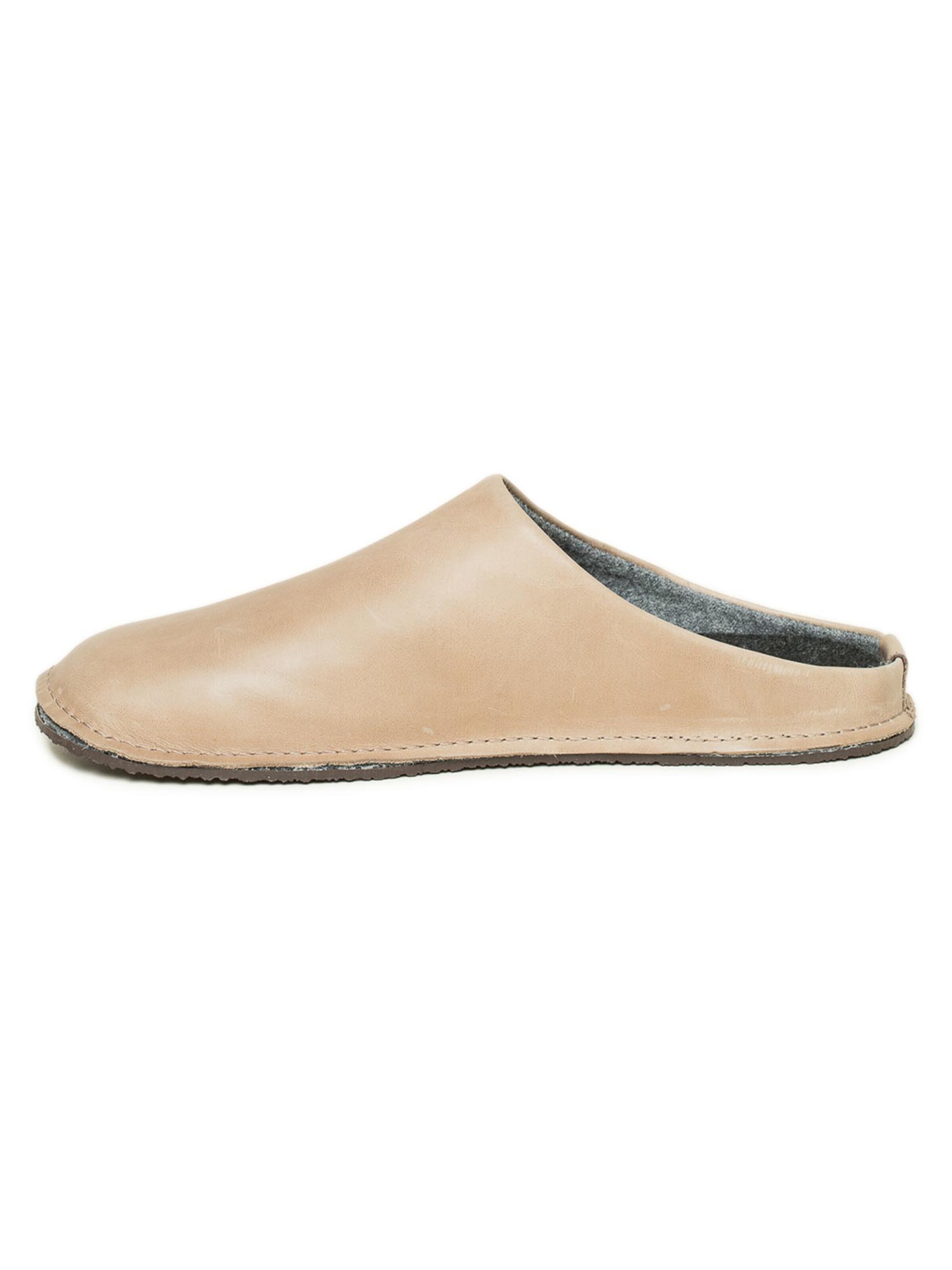 Gottstein Huisschoenen 'Leather Loafer' in Beige: voorkant