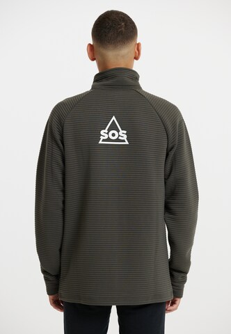 SOS Athletic Zip-Up Hoodie 'Muju' in Green