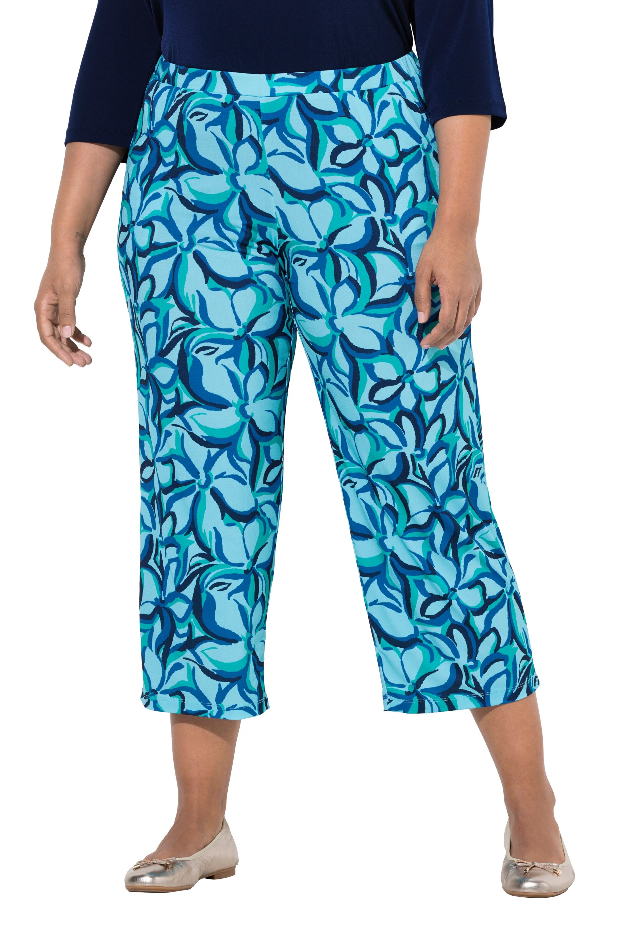 Ulla Popken Regular Hose in Blau: Vorderseite