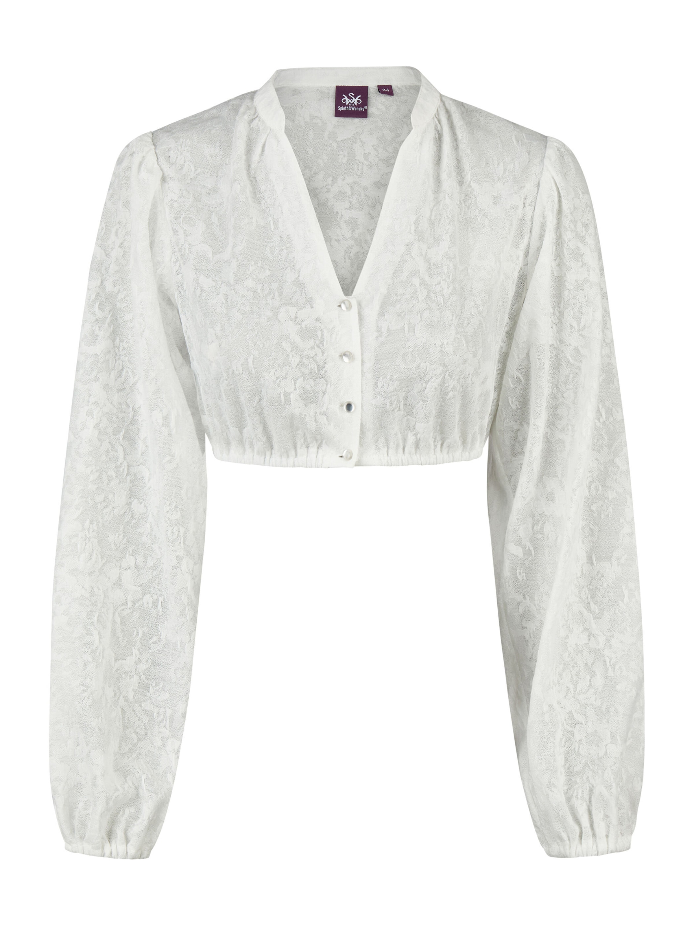 SPIETH & WENSKY Klederdracht blouse 'Kimberly' in Wit: voorkant