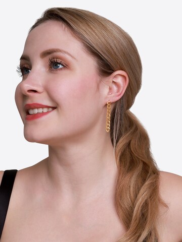 Boucles d'oreilles 'Belly' Heideman en or : devant